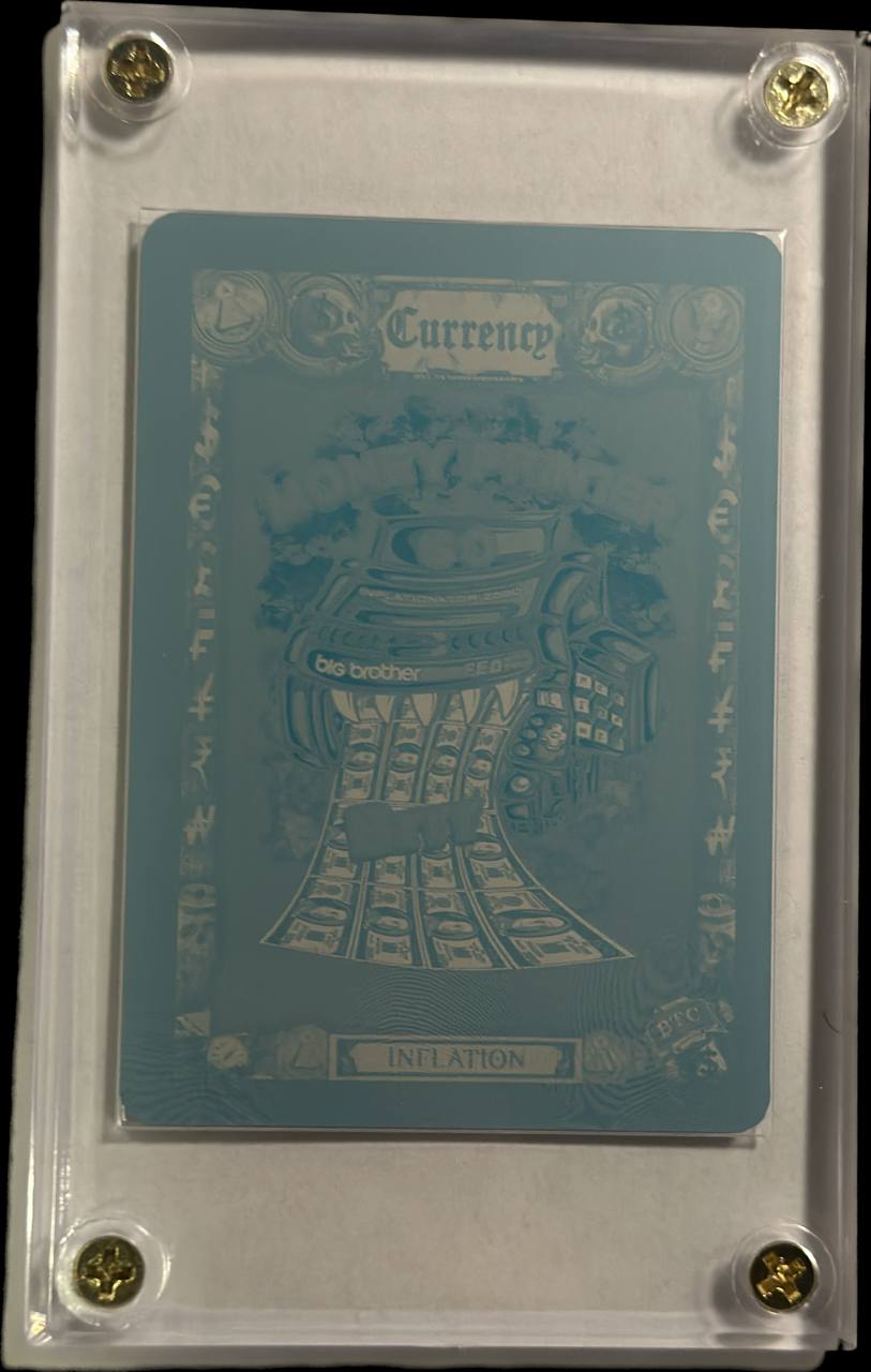 1/1 Original Printing Plate used to make Series 1 Card for BTC