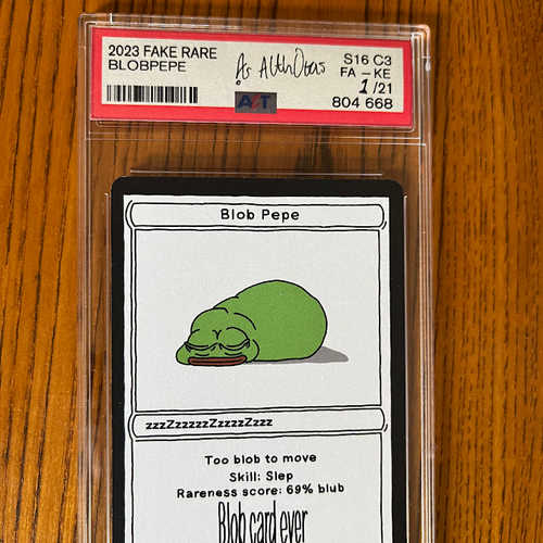 BLOBPEPE - FAKE RARE S16 C3 - PHYSICAL CARD IN CASE WITH ASSET