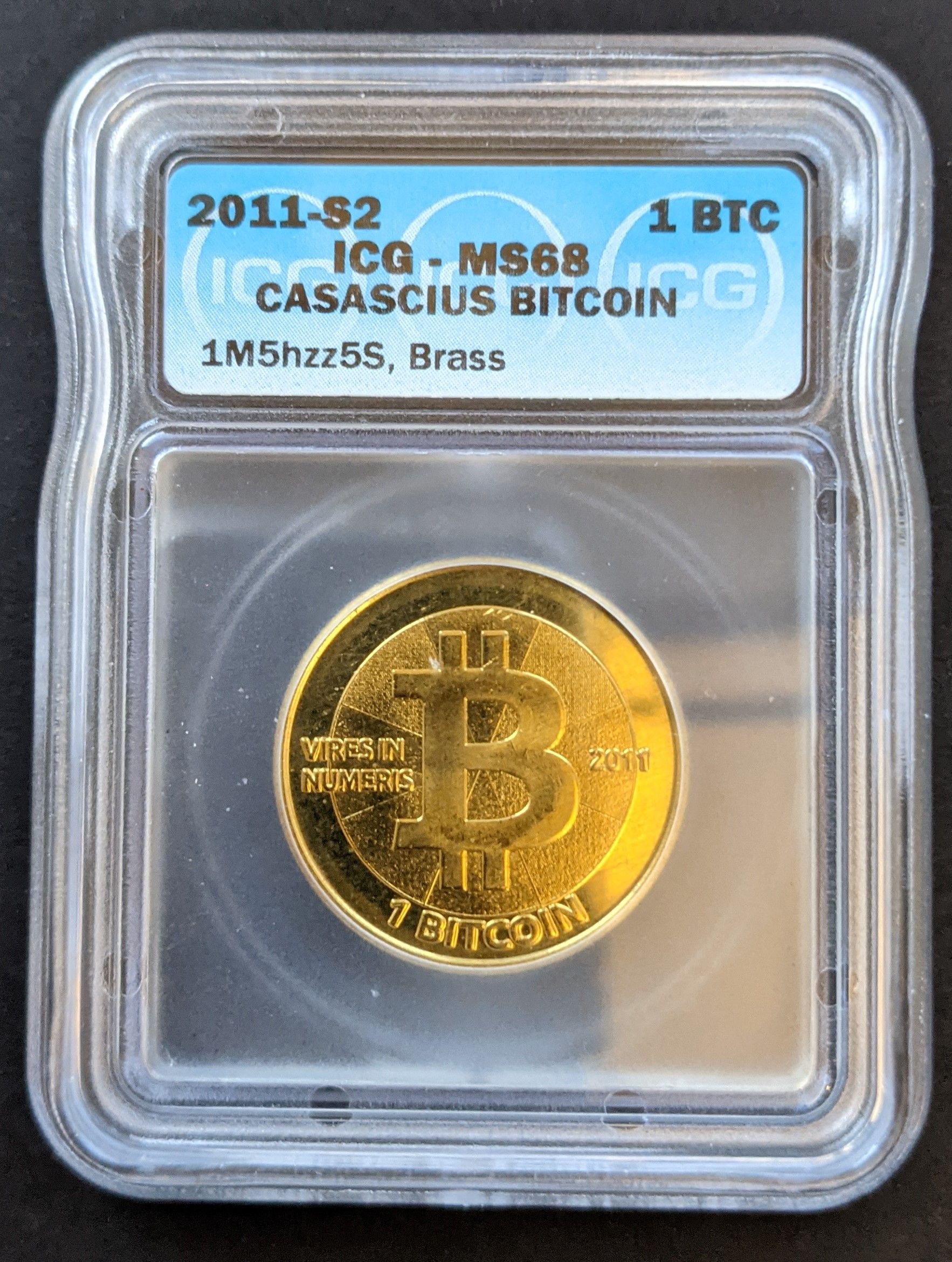 1 BTC Casascius Brass 2011 Series 2 (PCGS Graded – MS68)