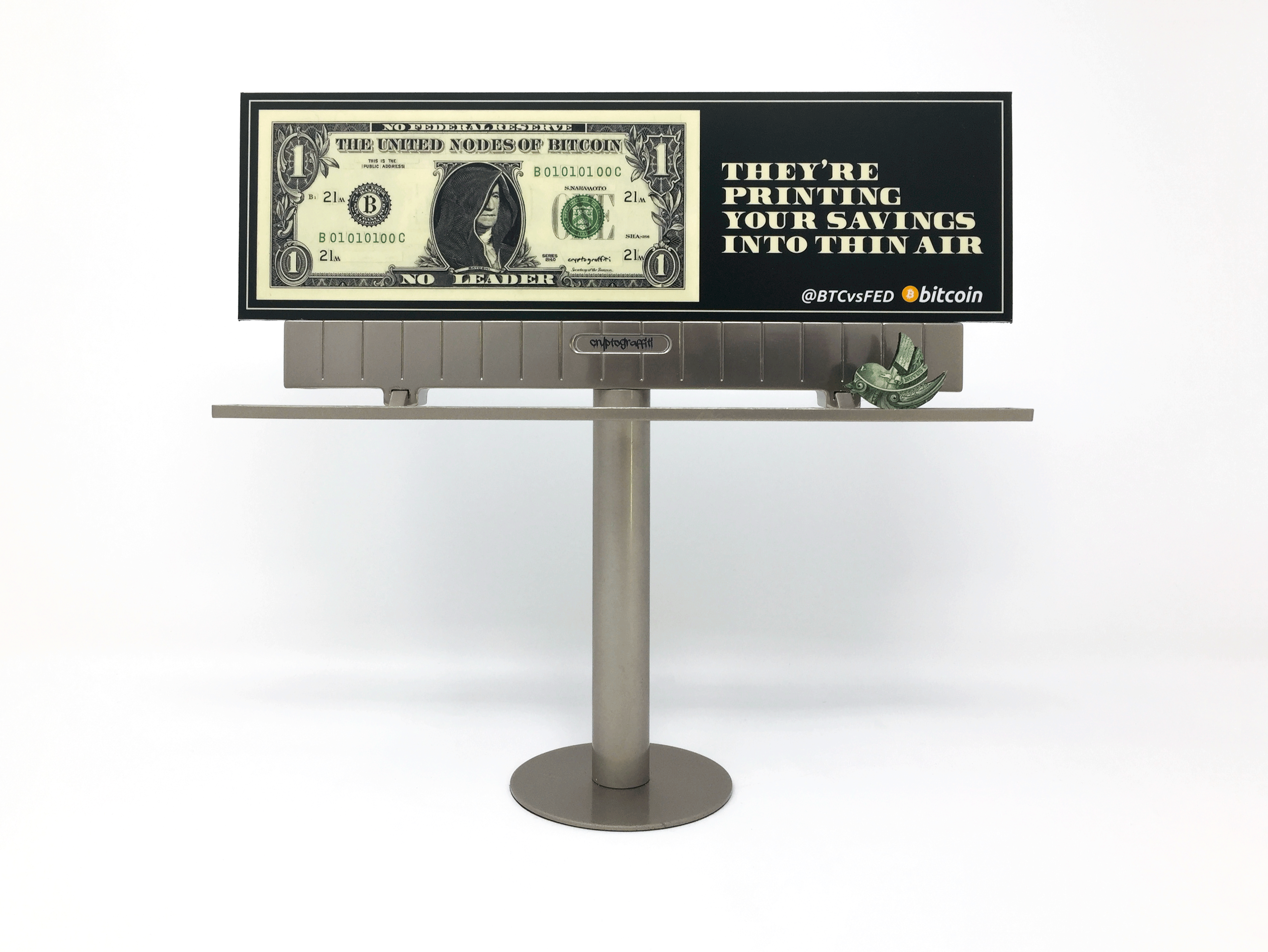 @BTCvsFED mini billboards: THEY’RE PRINTING YOUR SAVINGS INTO THIN AIR - Boston, MA