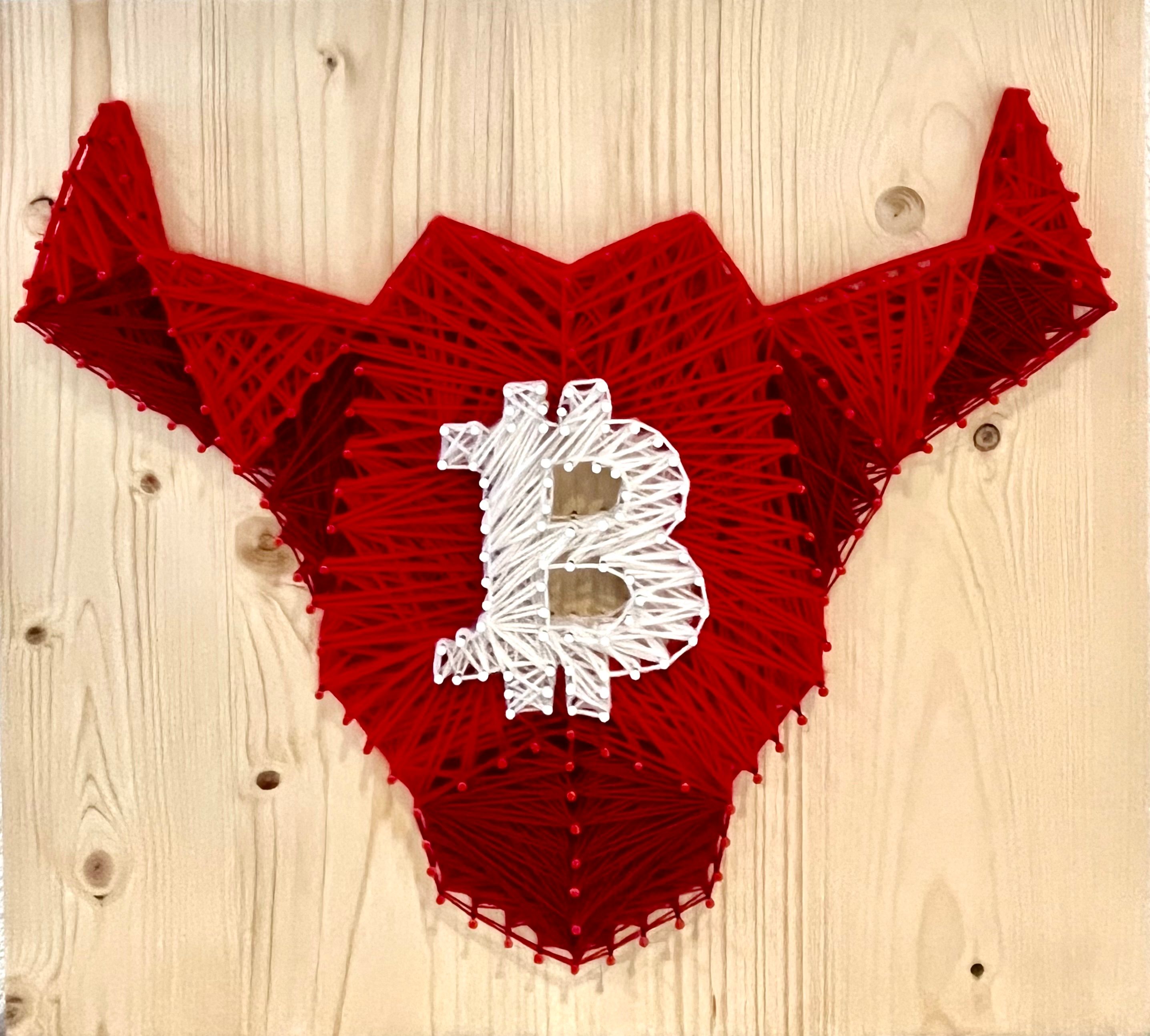 Bull Bitcoin in Shades of Red