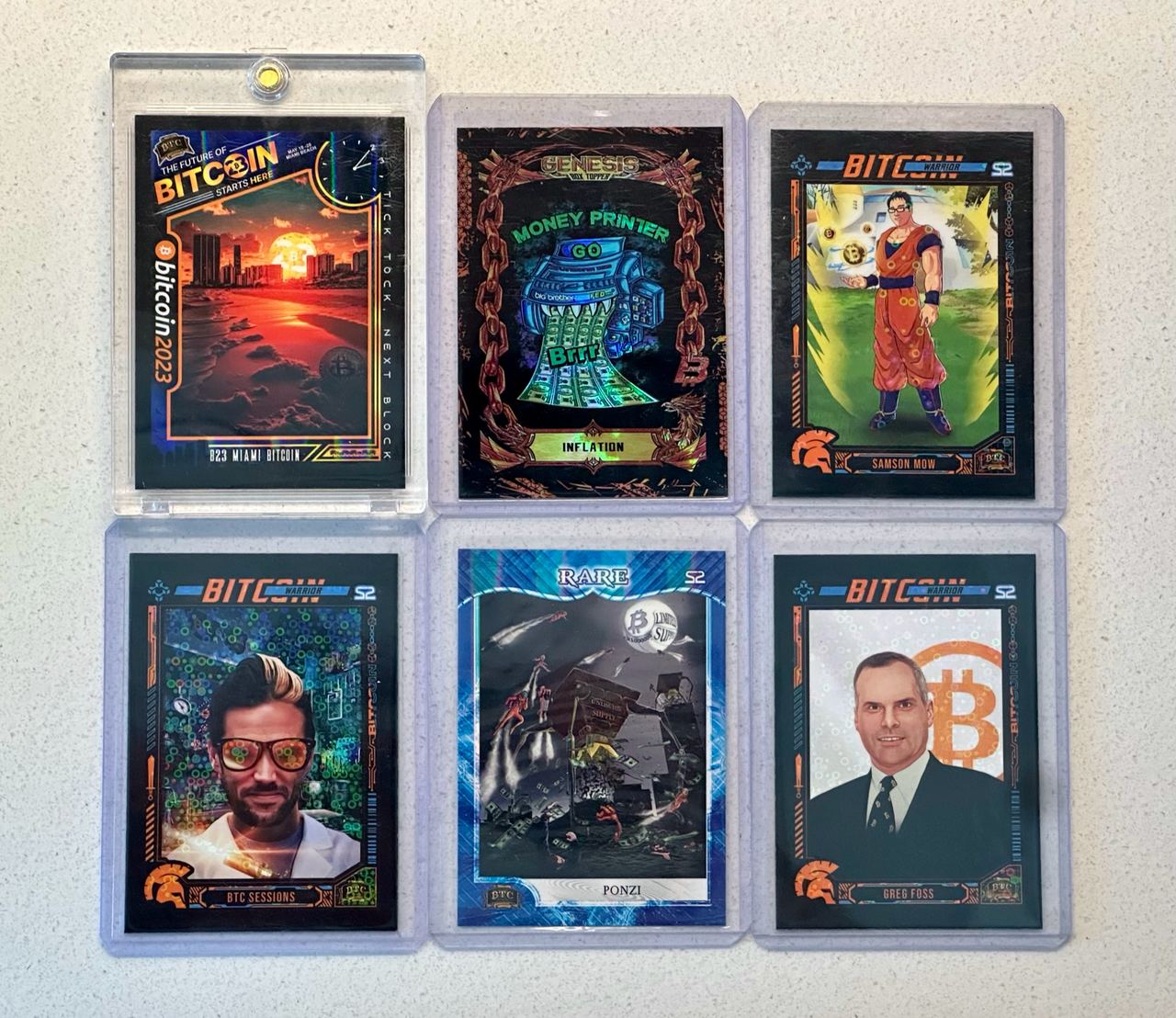6 Card Lot - Boxtopper, B23Comm x1, S2 Warriors x3, S2 Blue x1