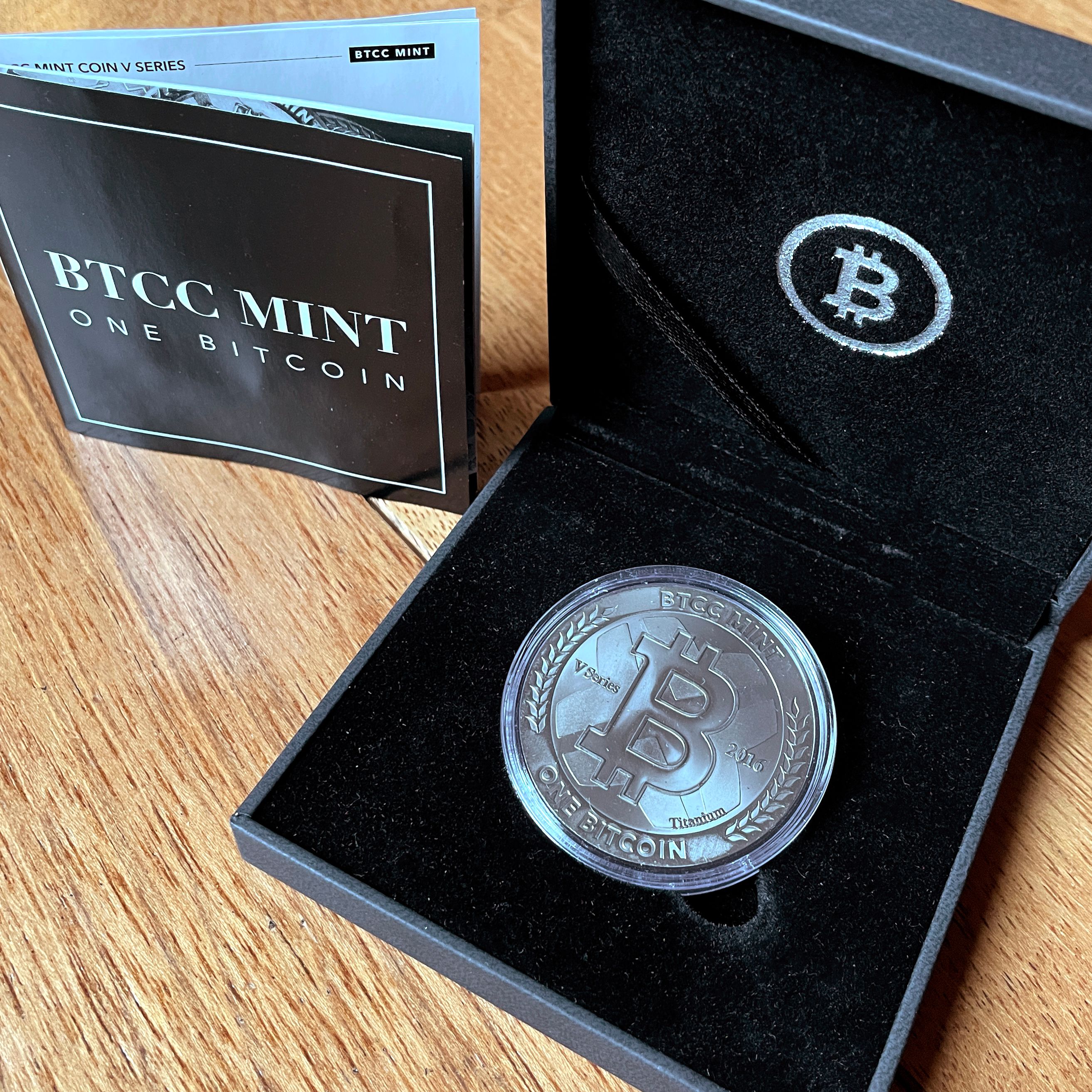 BTCC Mint - 2016 V Series Titanium One Bitcoin