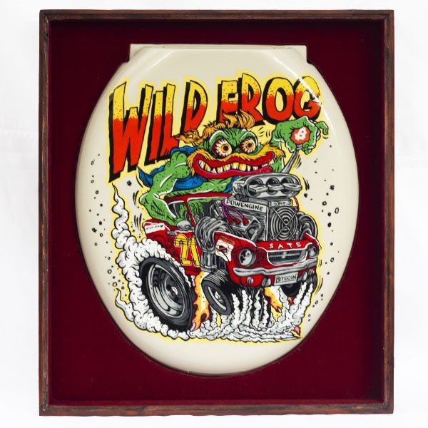 WILDFROG PAINTING ON TOILET BOWL