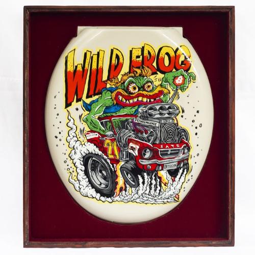 WILDFROG PAINTING ON TOILET BOWL