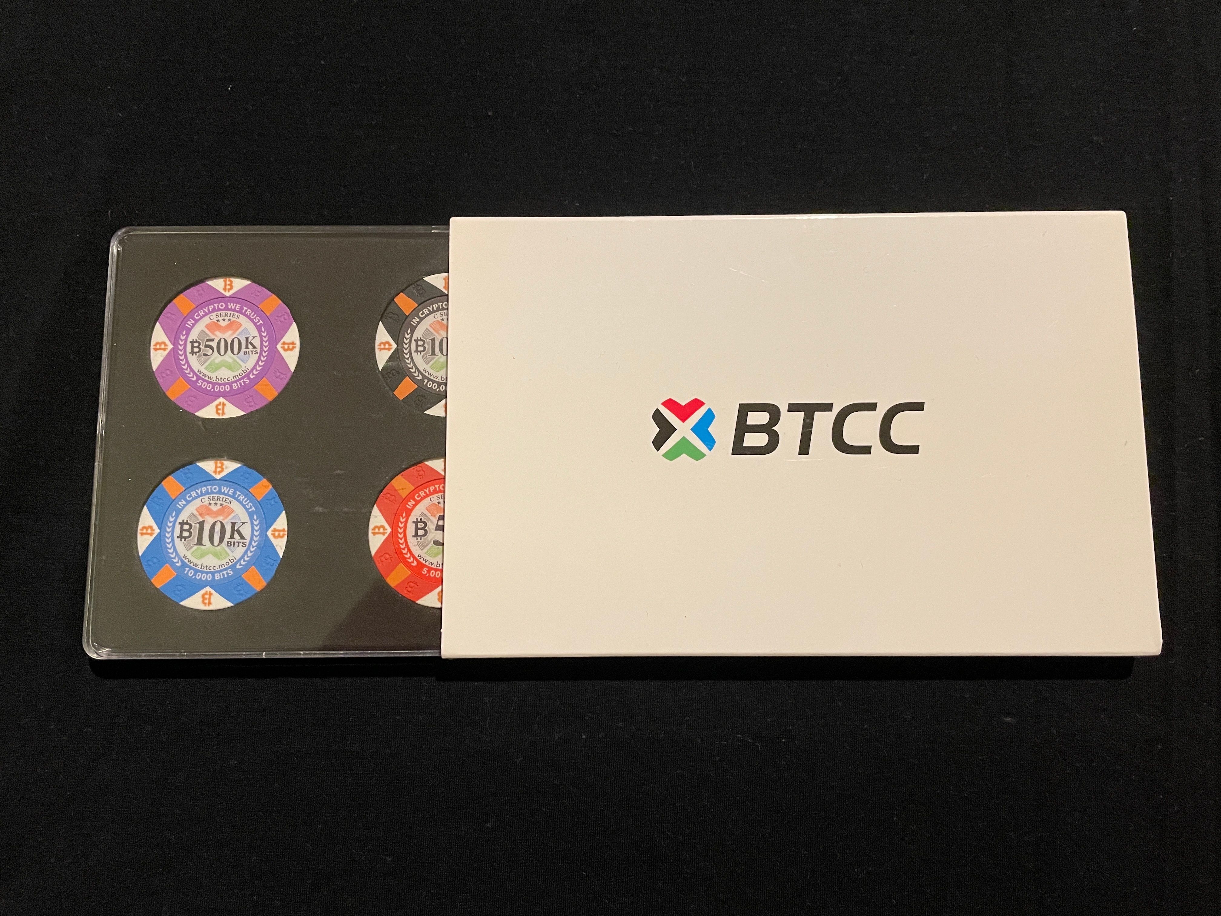 BTCC Bitcoin Chips - 6 color signature set