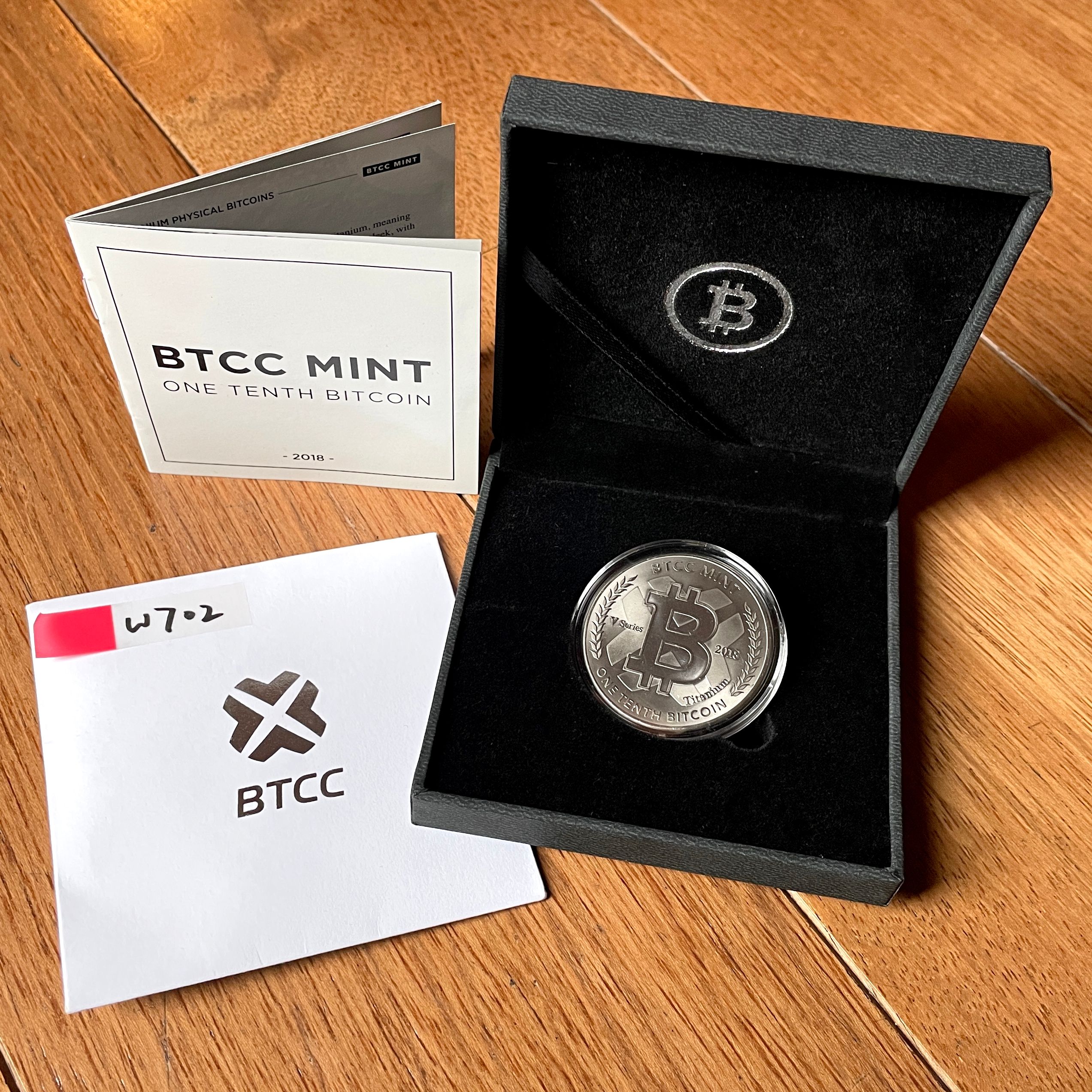 BTCC Mint - 2018 V Series Titanium One Tenth Bitcoin
