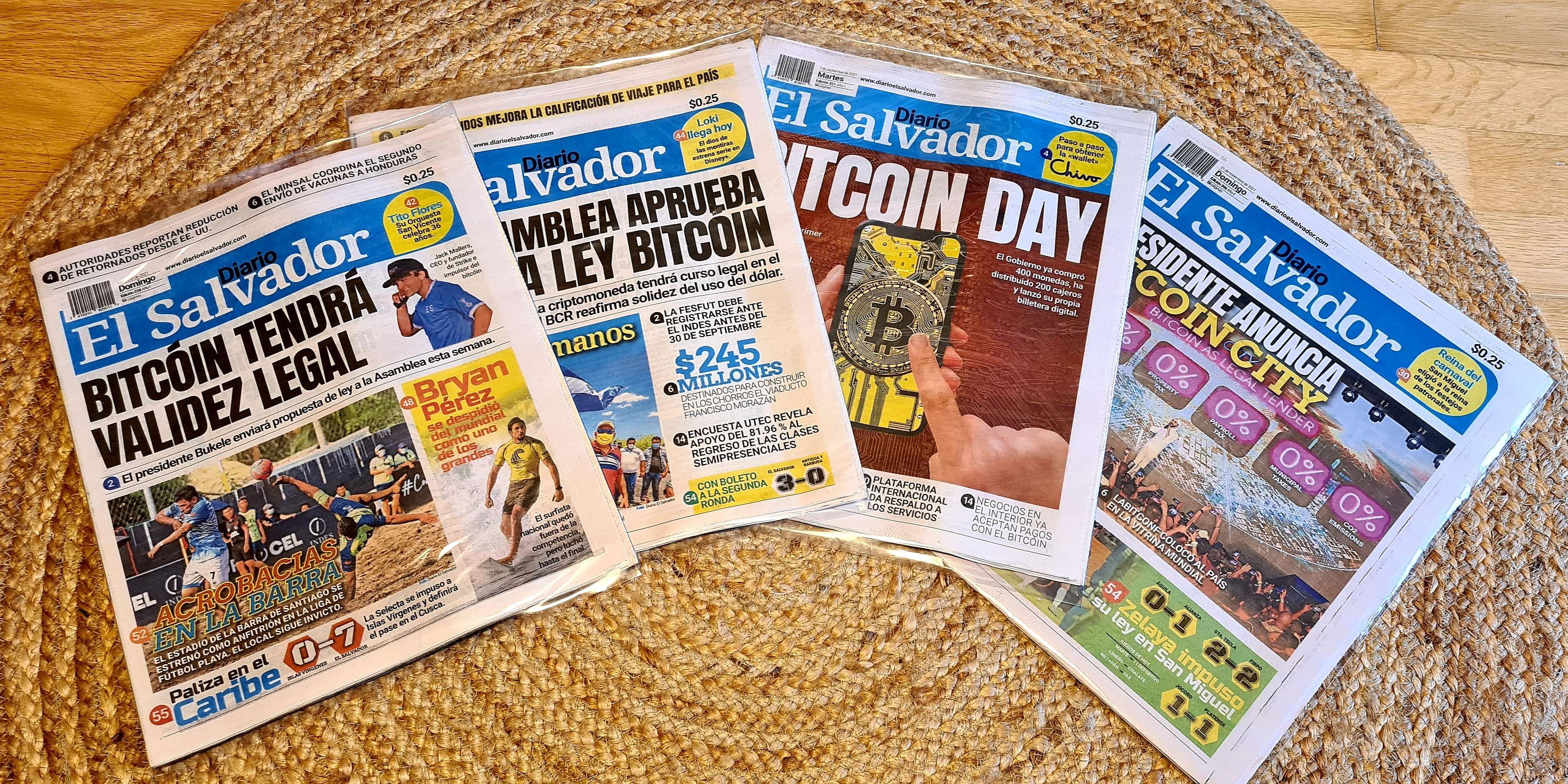 Collection of 4 Diario El Salvador Newspapers