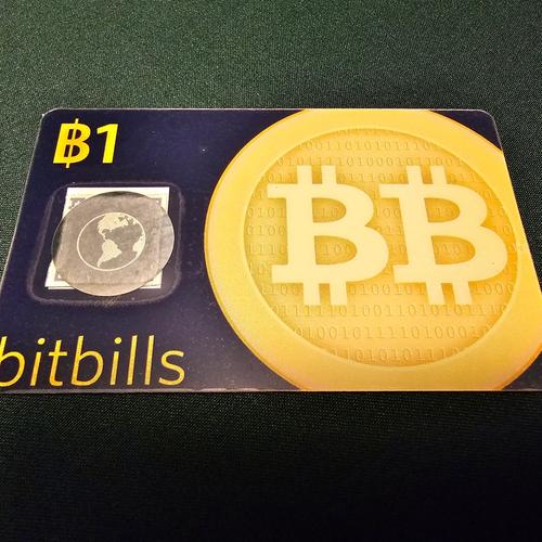 bitbills beta 1 BTC Physical Bitcoin Card