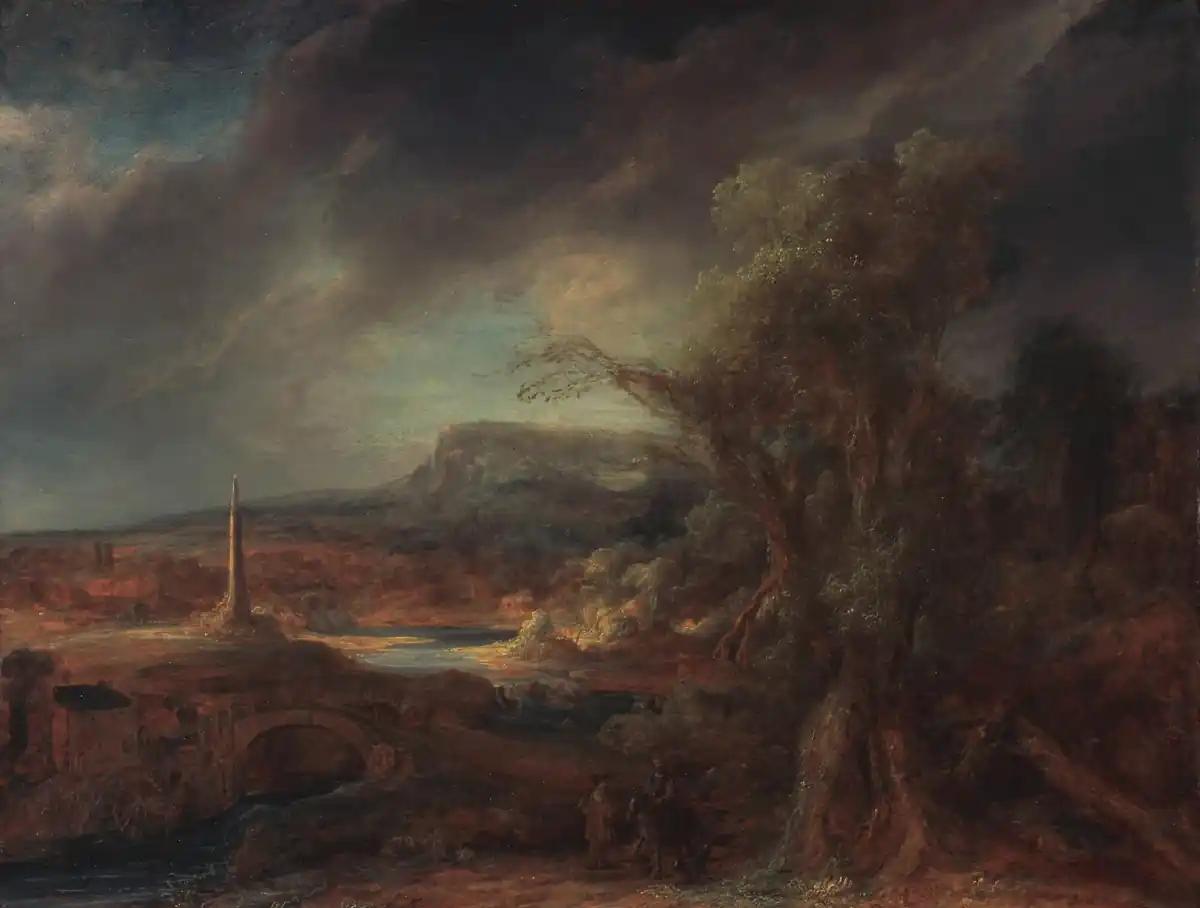 #893036 | LANDSCAPE WITH AN OBELISK 