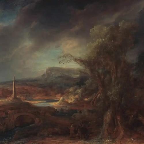 #893036 | LANDSCAPE WITH AN OBELISK