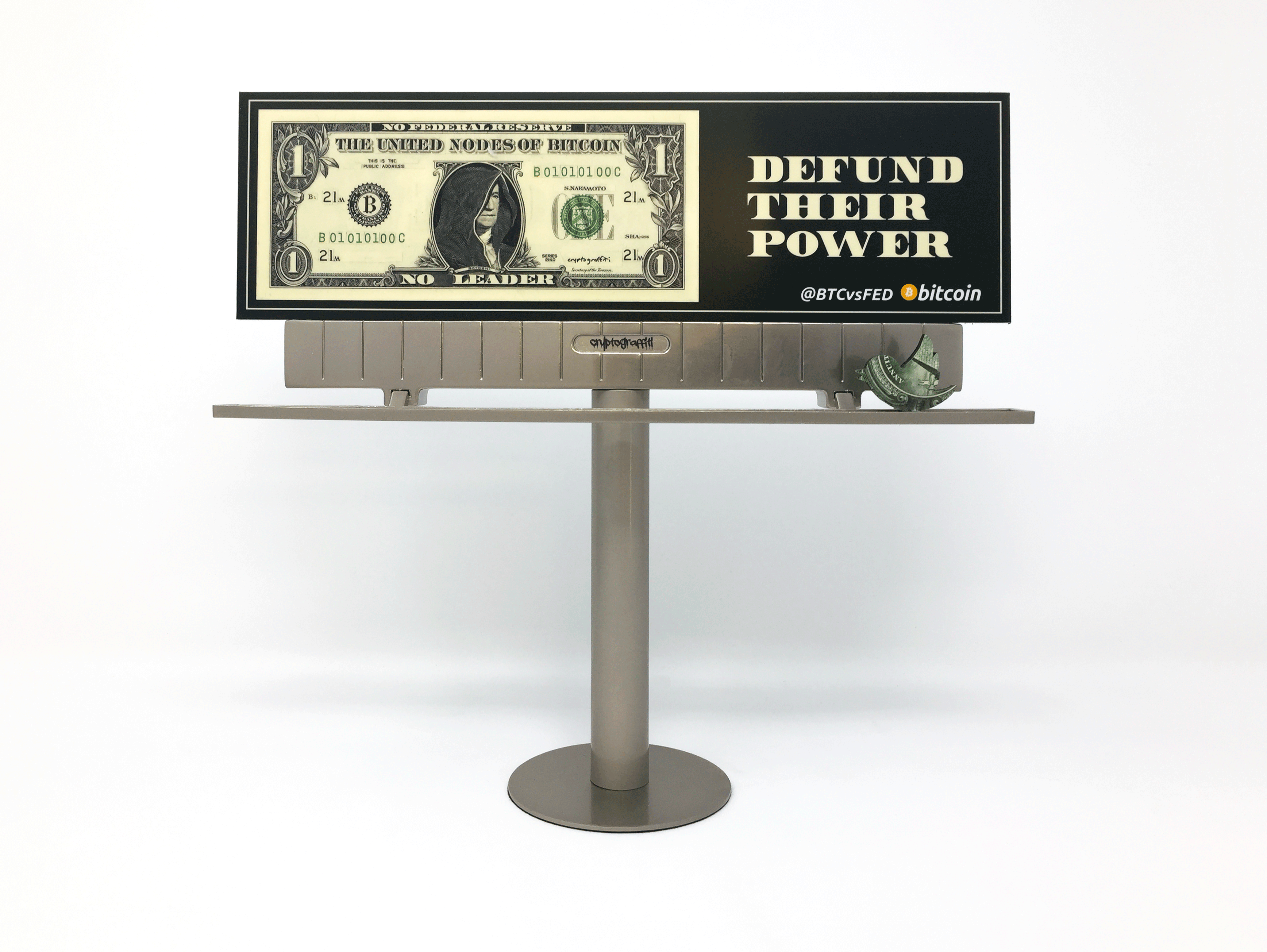 @BTCvsFED mini billboards: DEFUND THEIR POWER - NYC, NY