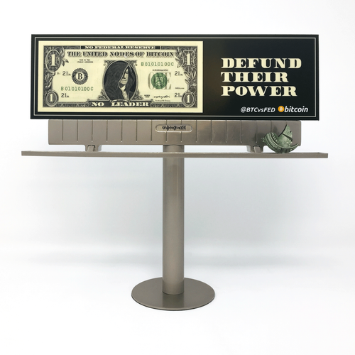 @BTCvsFED mini billboards: DEFUND THEIR POWER - NYC, NY