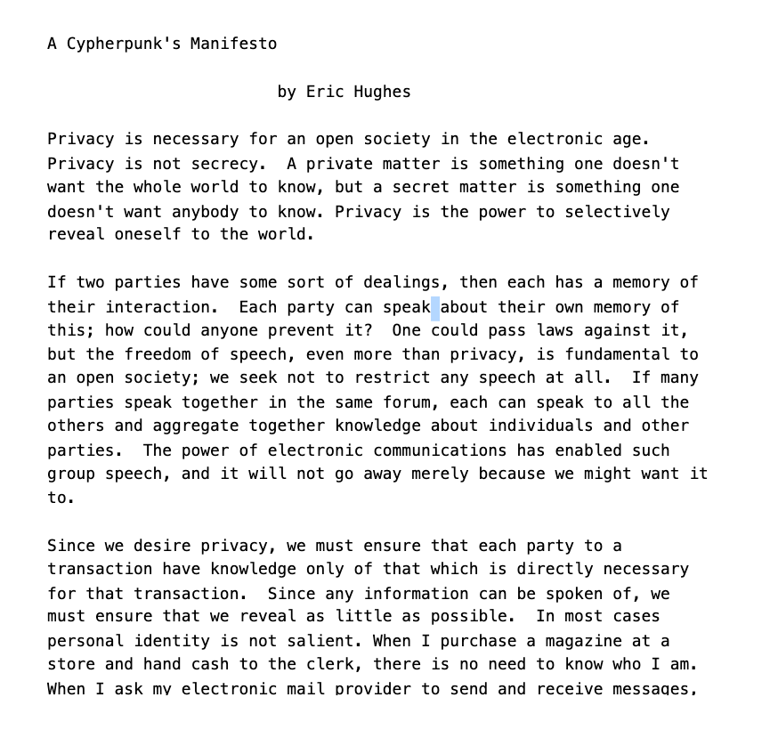 #183434 | A Cypherpunk's Manifesto