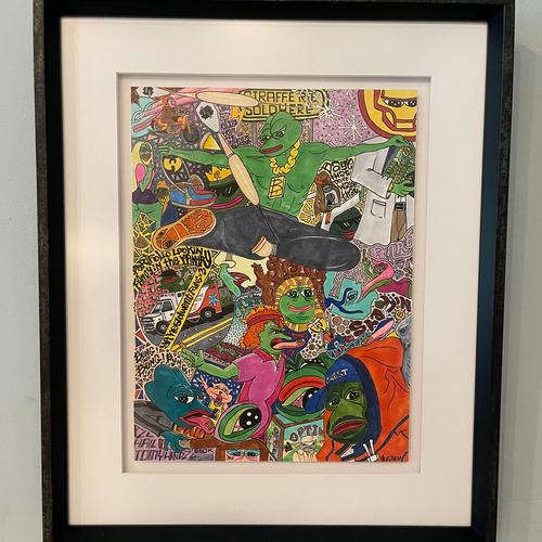 FAKENUTMEG Original Drawing + FAKE RARE Card