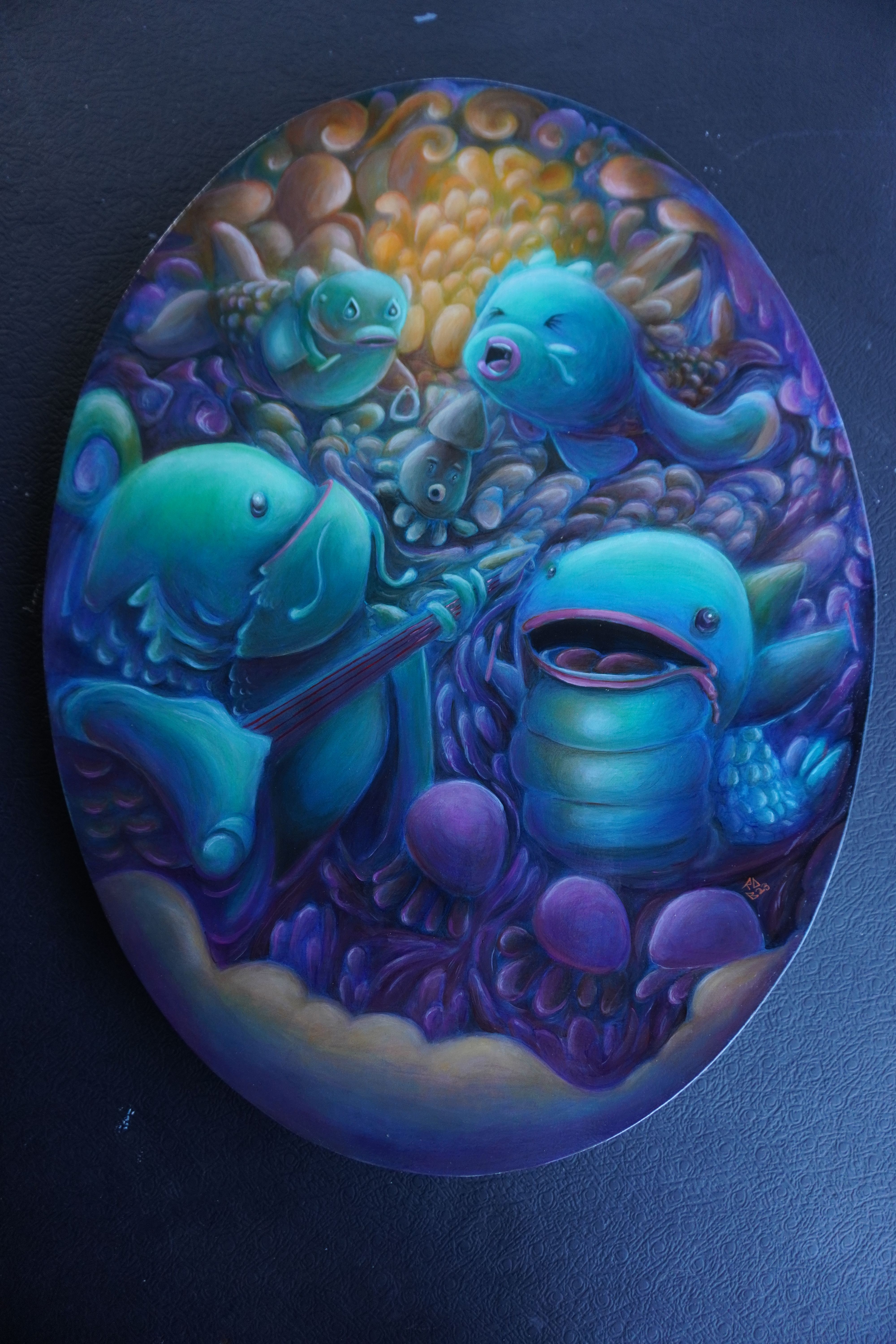 PEPEFISHBAND Fake Rare Oil Painting Series 26 Card 16 