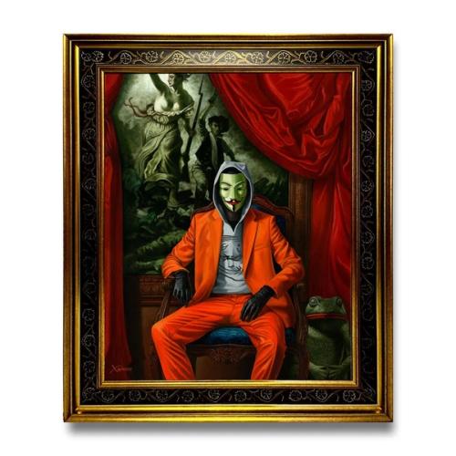 ORANGEUPRISE Framed Painting & Token