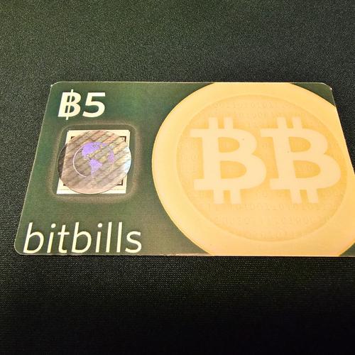 bitbills beta 5 BTC Physical Bitcoin Card