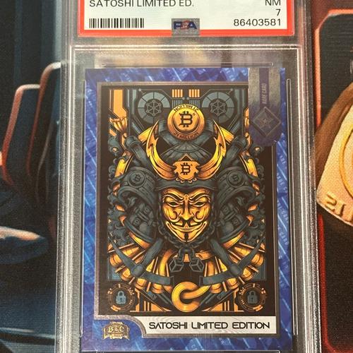 Raffle for PSA 7 Series 1 Satoshi Limited Edition Bitcoin Trading Cards