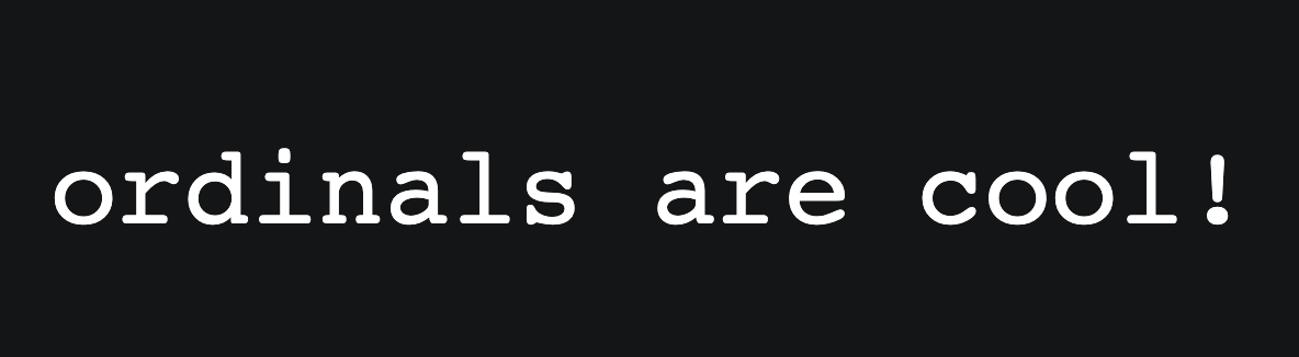#491 | ordinals are cool!
