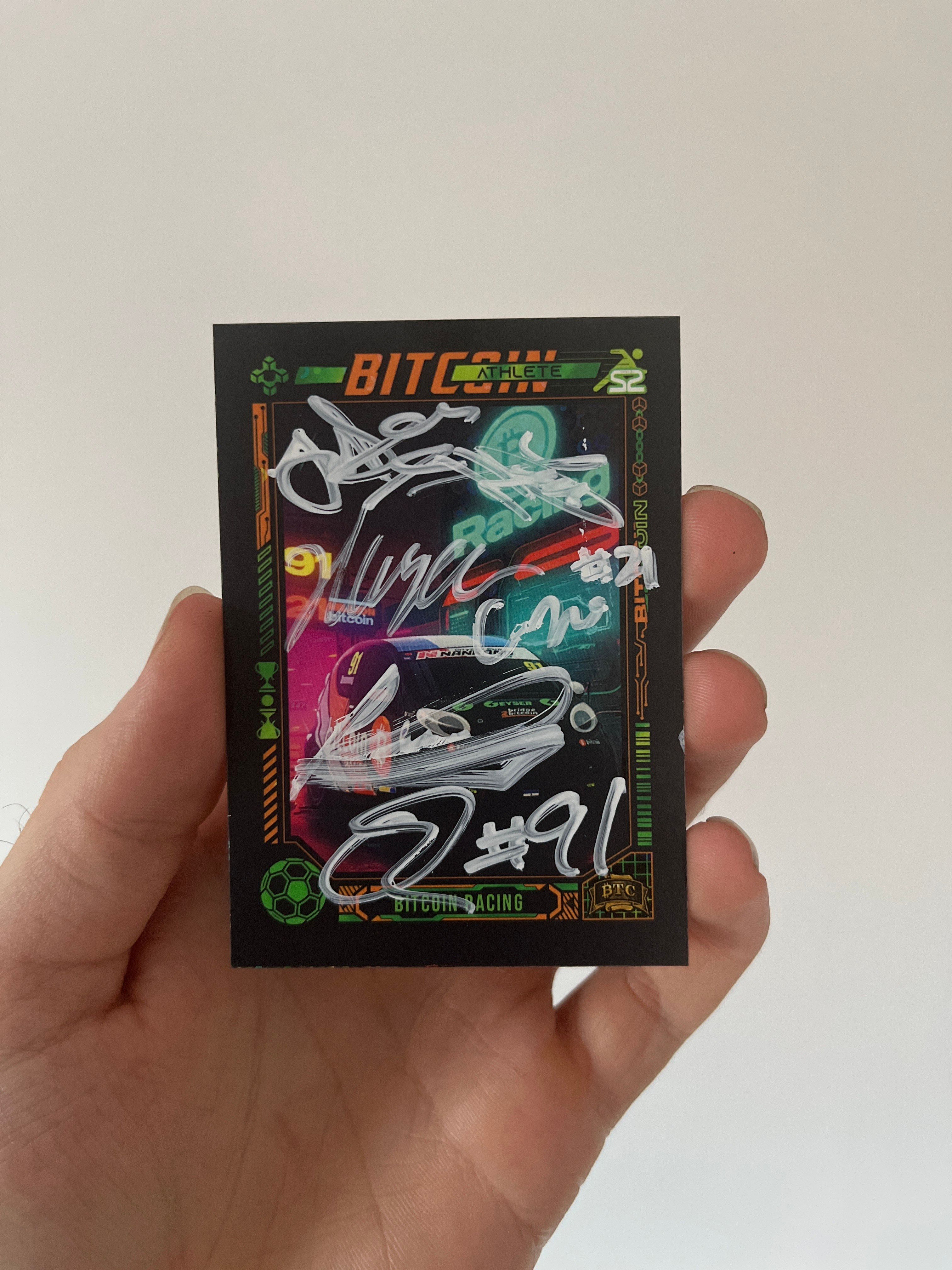Team Signed Bitcoin Racing #182/500