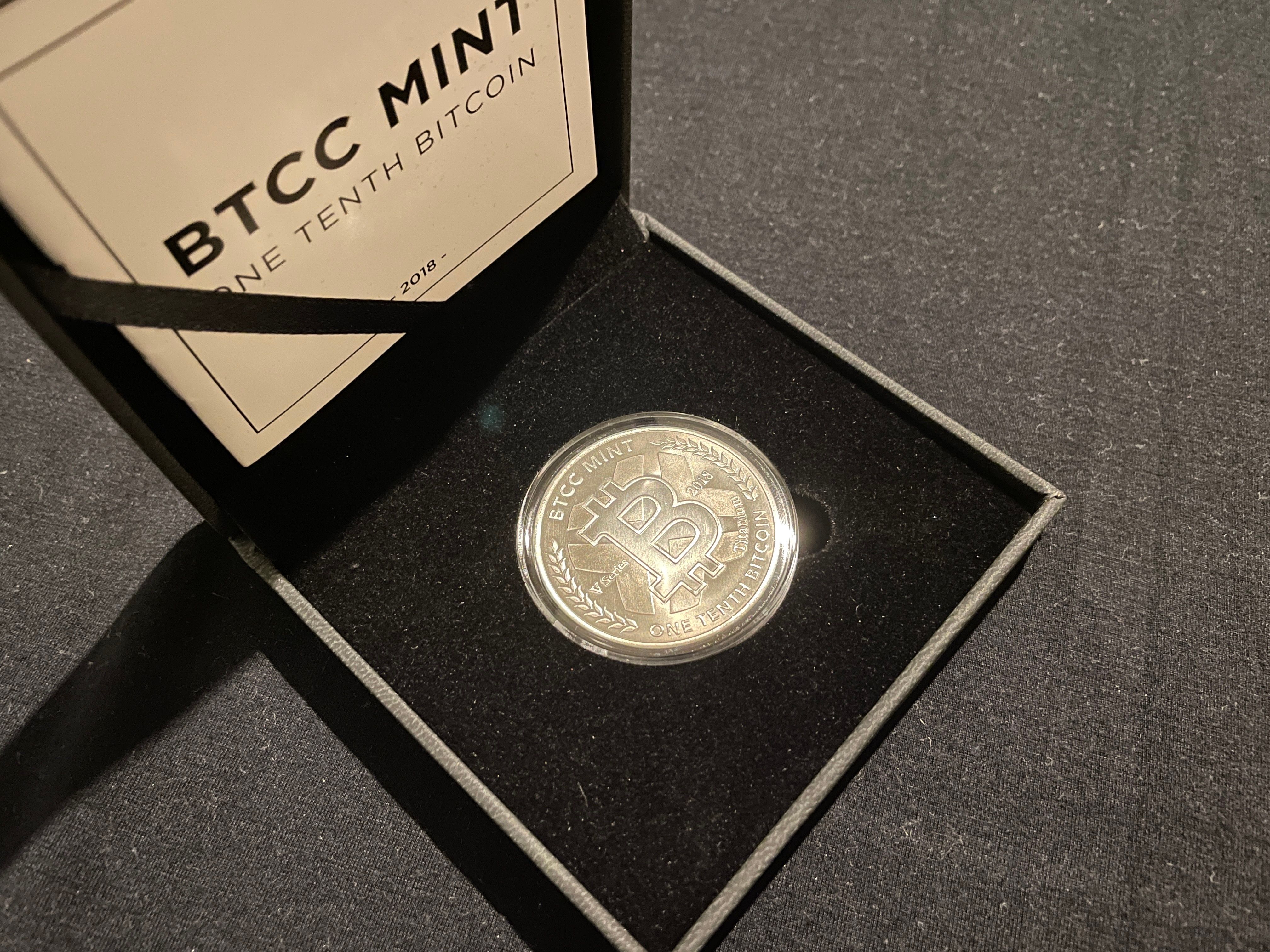 BTCC Mint - 2018 V Series Titanium One Tenth Bitcoin #729