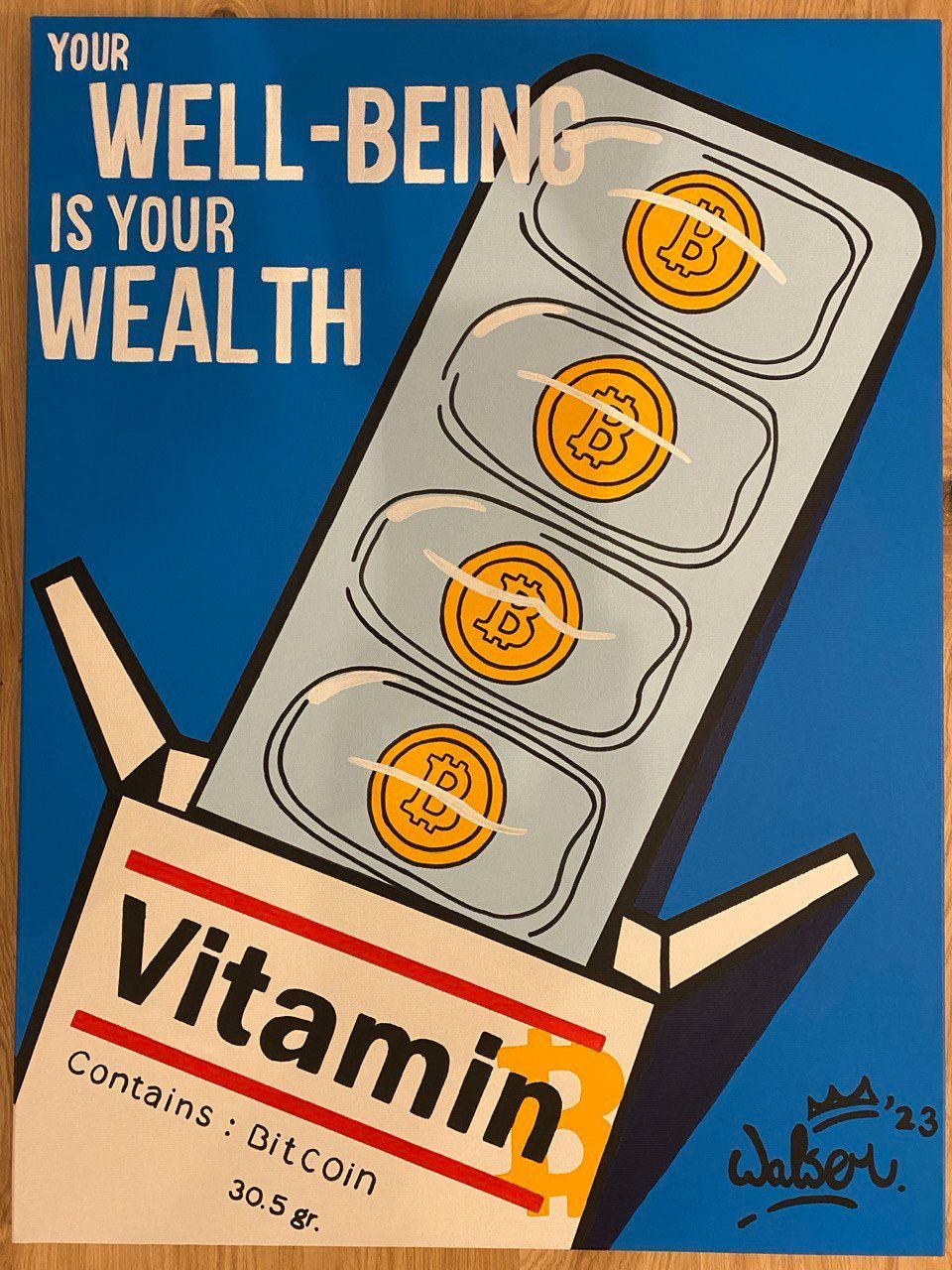 Vitamin Bitcoin Acrylic on canvas