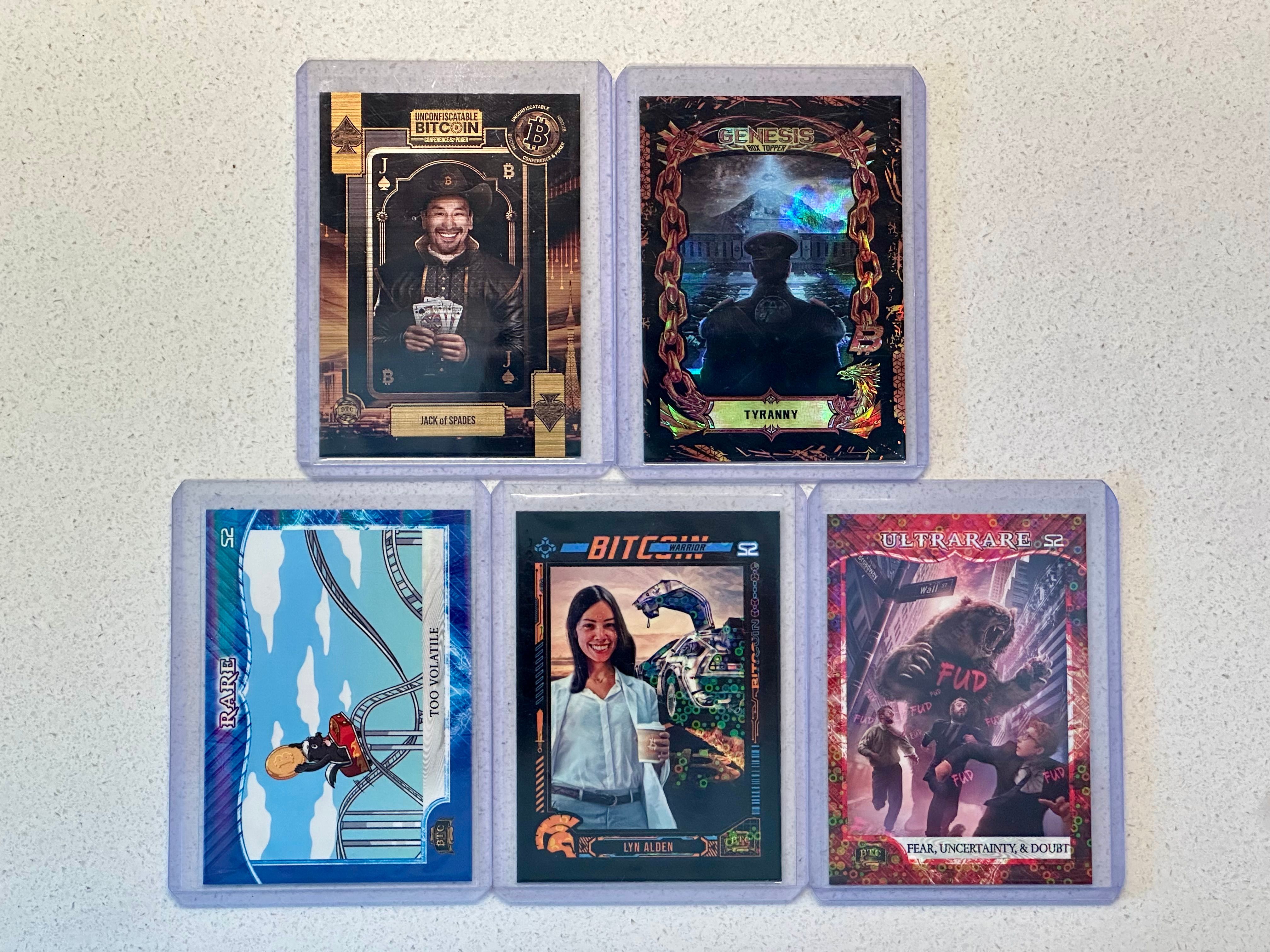 5 Card Lot - Boxtopper, Unconf23 x1, S2 Warriors x1, S2 Ultra Rare x1, S2 Blue x1