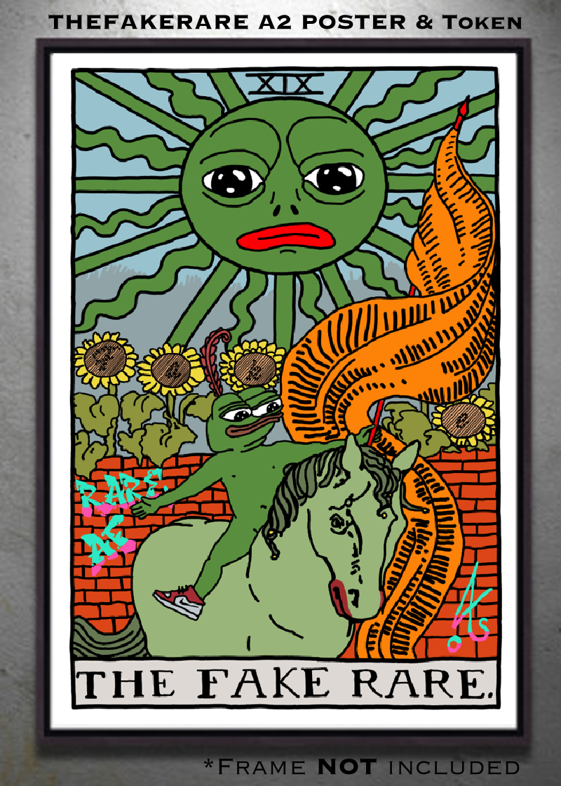 THEFAKERARE (Fake Rare S10 C45) EARLY EDITION 1-5 of 25 WITH TOKEN - A2, SIGNED, UNFRAMED