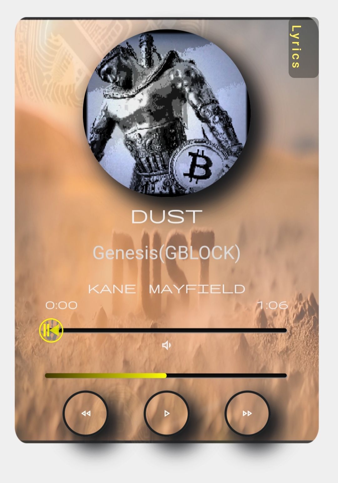 DUST (Bitcoin Infused Album) Fake Rare 