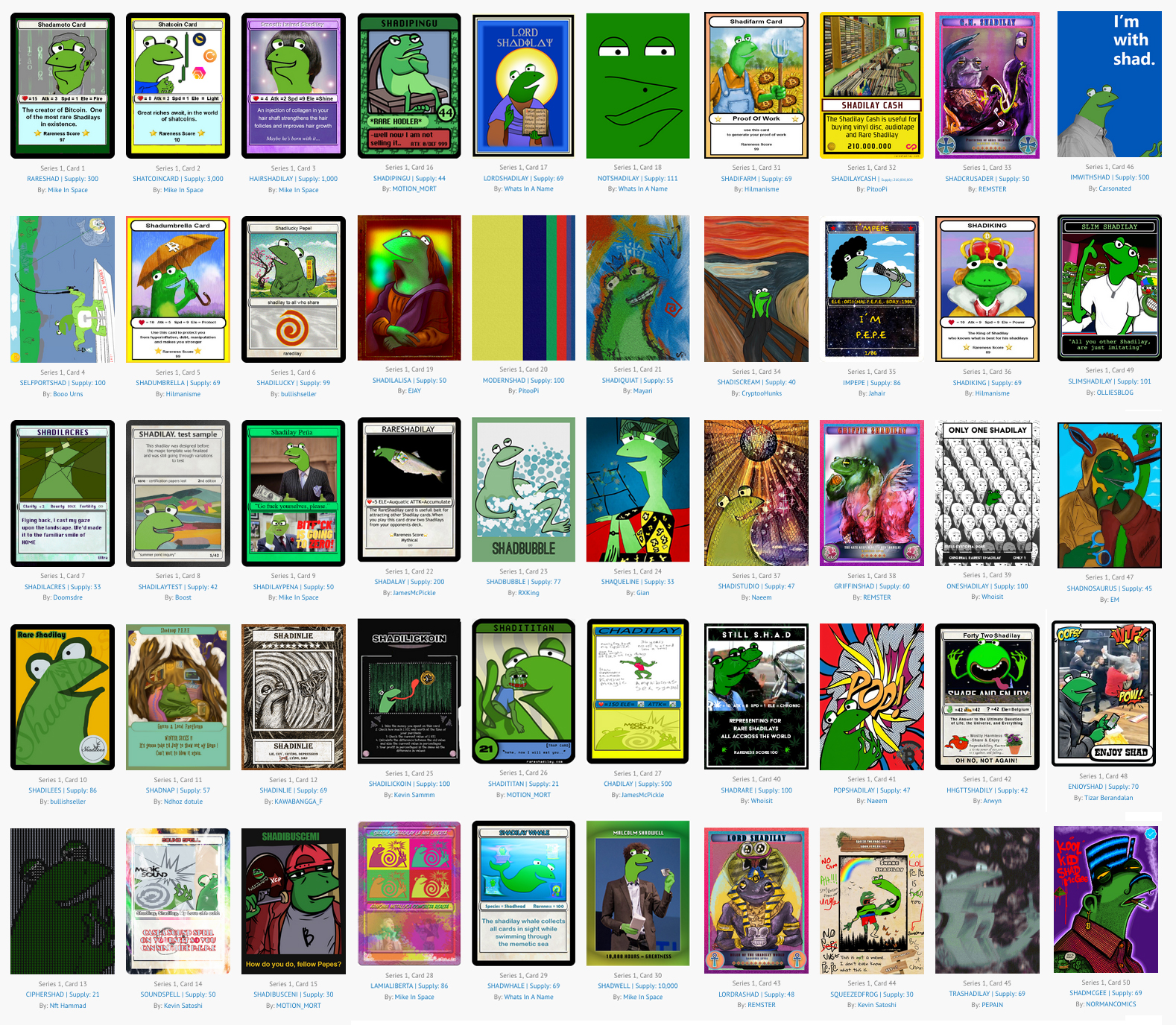 Rare Shadilay Complete Series 1