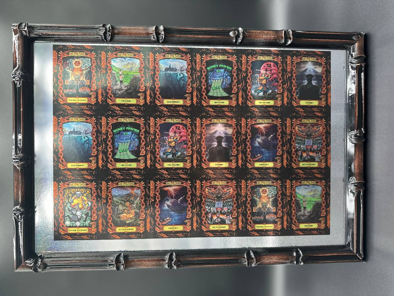 BTCTC Box Topper 2/4 Uncut Sheet - Twinkle Refractor  - Professionally Framed 