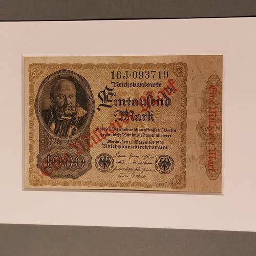 Weimar Hyperinflation 1 Billion Note With Overprint