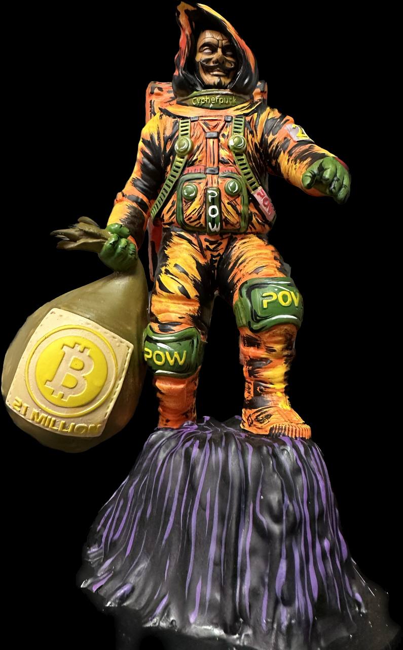 BTC Limited Edition # 4/9 Original Hand Crafted and Painted Satoshi's Gift Figurine