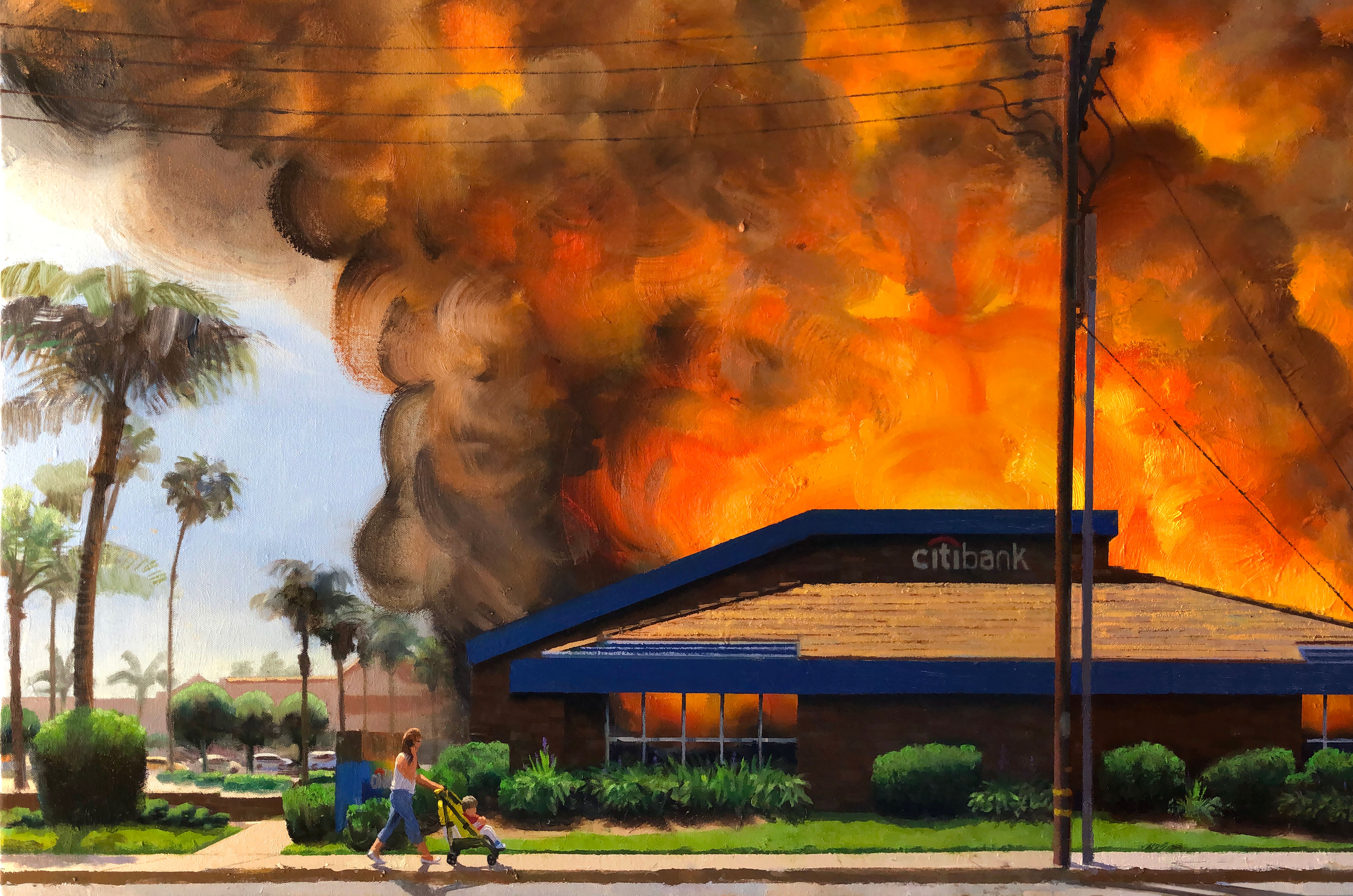 Citibank in Flames