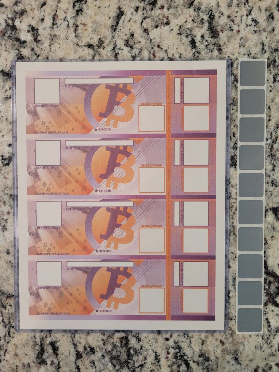 Andreas Antonopoulos Paper Wallet Sheet