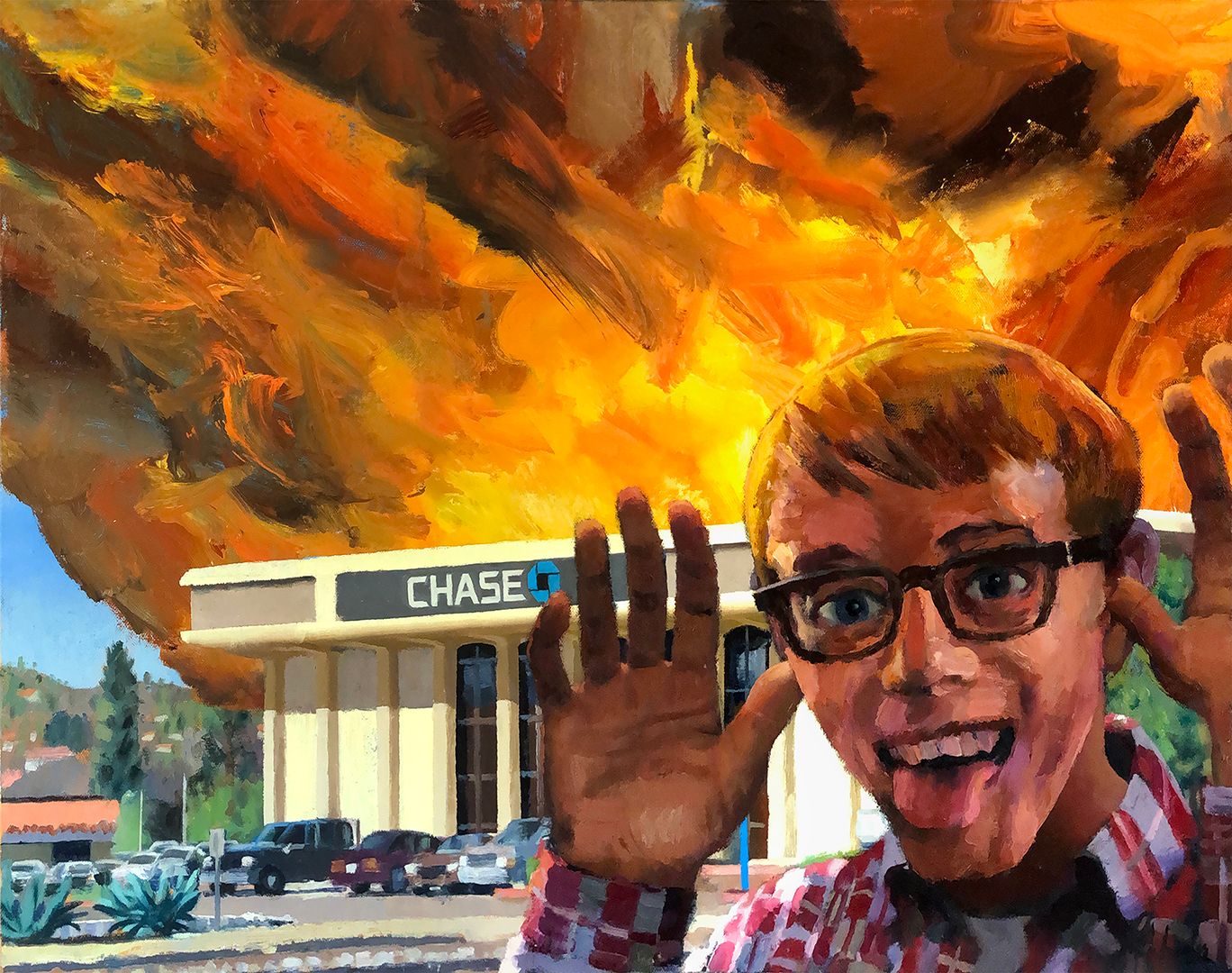 Chase Bank in Flames: Laughing Out Loud