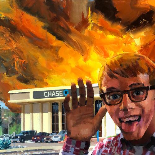 Chase Bank in Flames: Laughing Out Loud