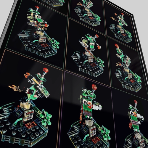 PEPBOT - Framed MultiBot UltraHD Print with 1x PEPBOT Rare Pepe Digital Token