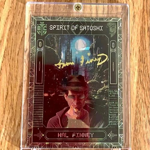 Fran Finney Signed /121 Hal Finney Holo Foil Trading Card from the Spirit of Satoshi Collaborative Set