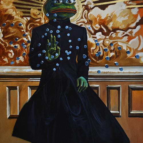 Wake Up, Pepe! special edition unique print on canvas by Pepelangelo