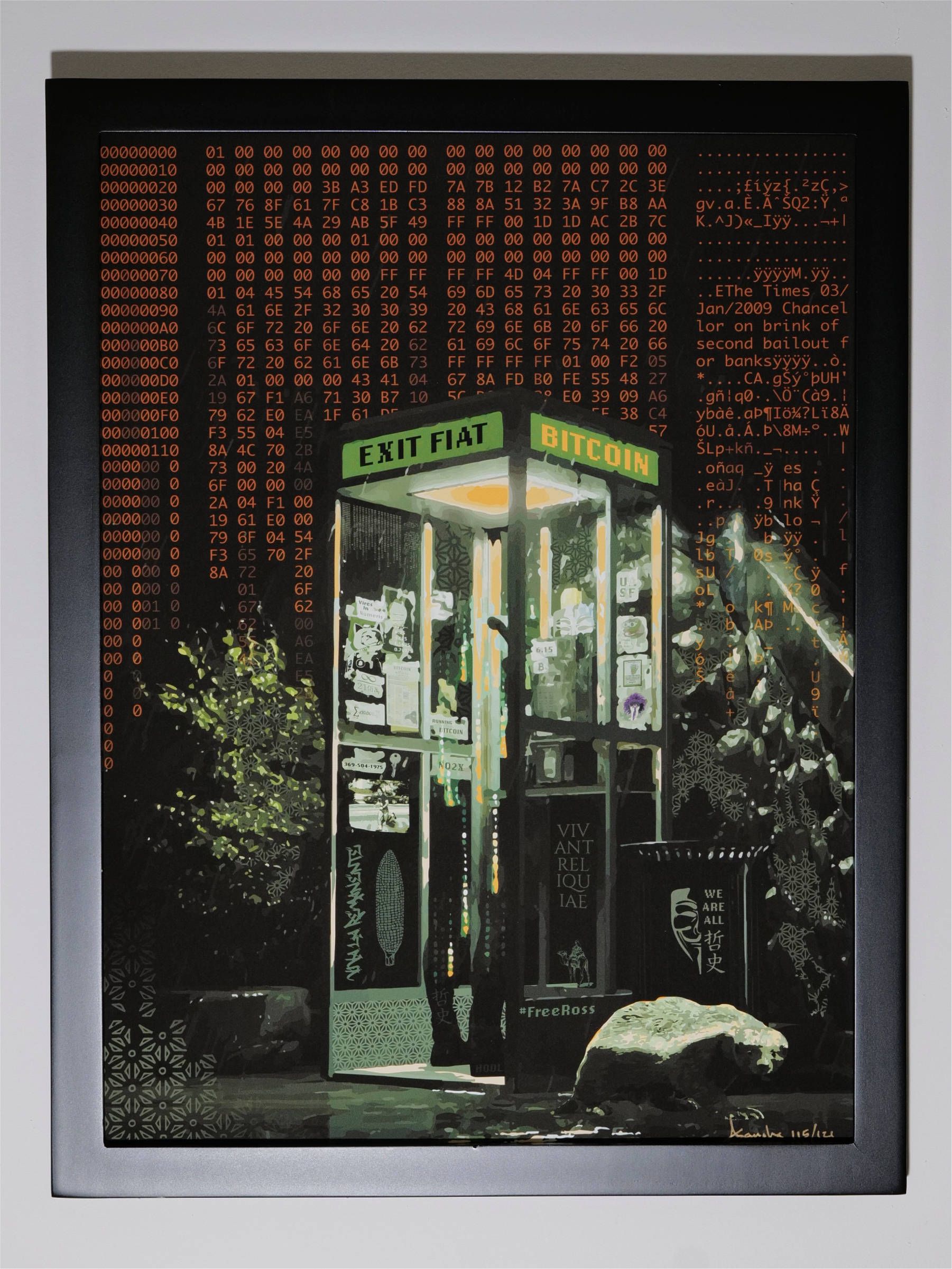 Exit Fiat: Enter Bitcoin - Framed Archival Giclee Print