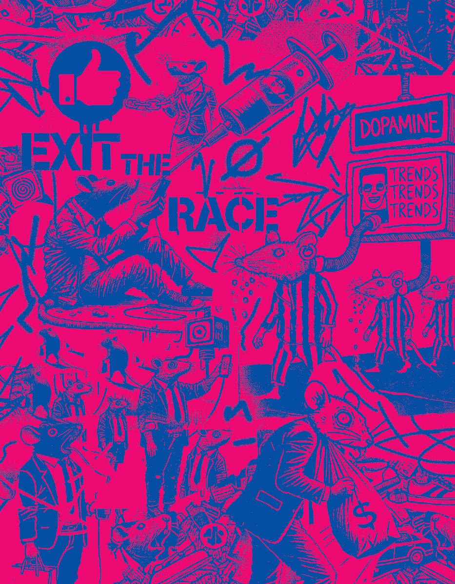 Exit The Race Collage Print (8.5x11)