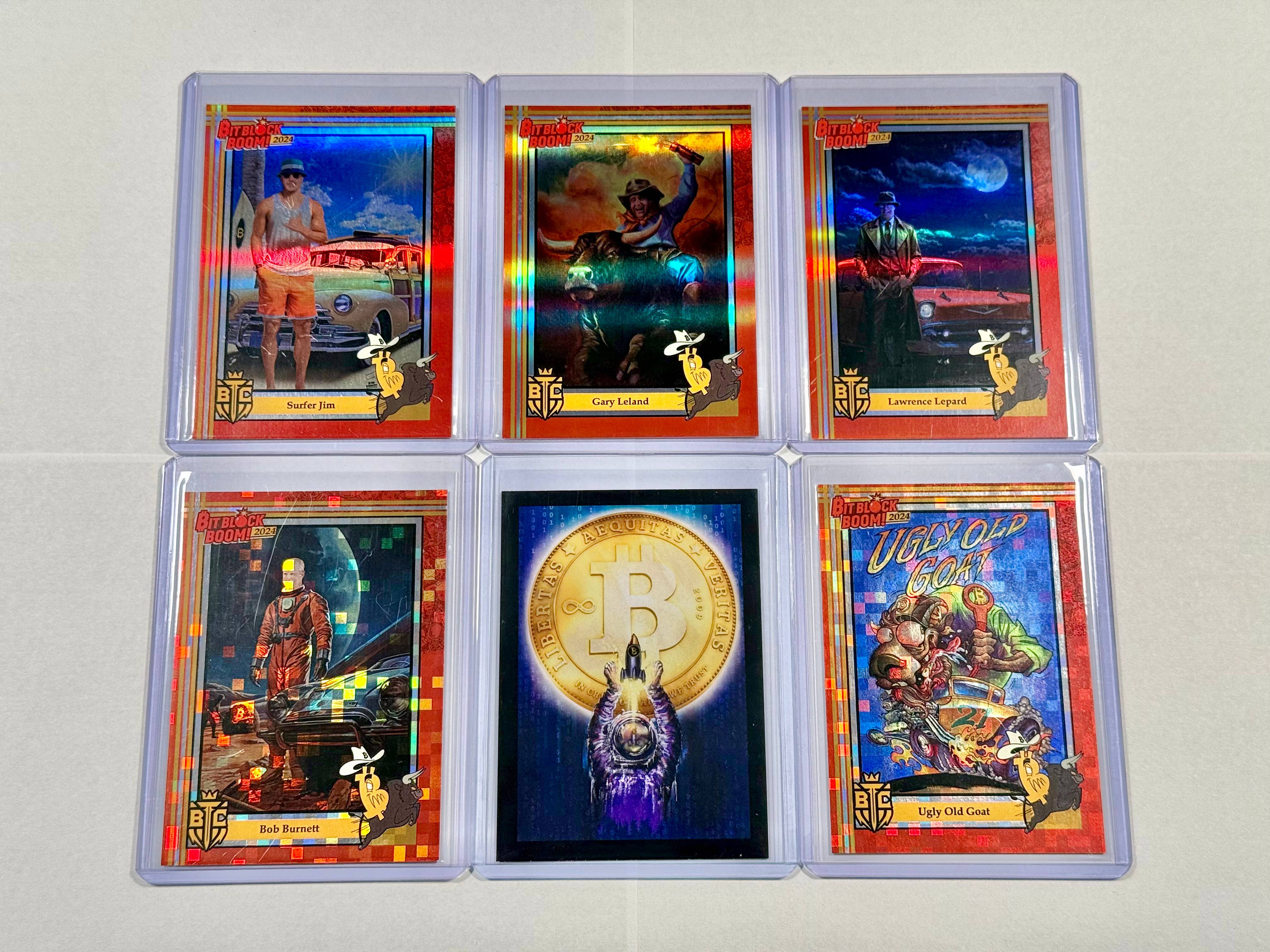 5 BitBlockBoom Chase Cards + 1 BBB Puzzle Sticker