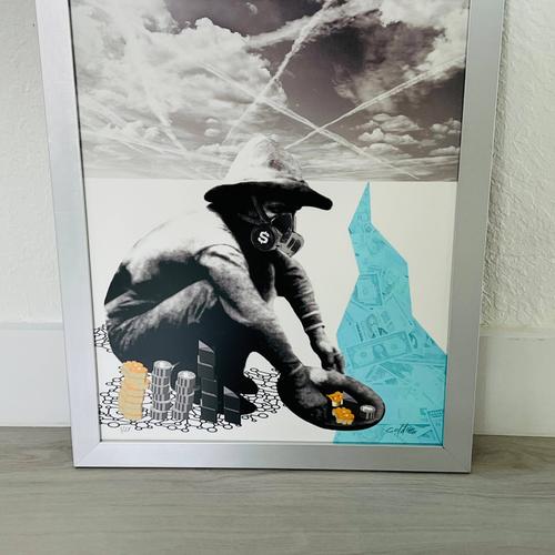 Coldie 2018 "Proof of Work" Genesis piece RARE #1/25 Print 18" x 22" BTC Art