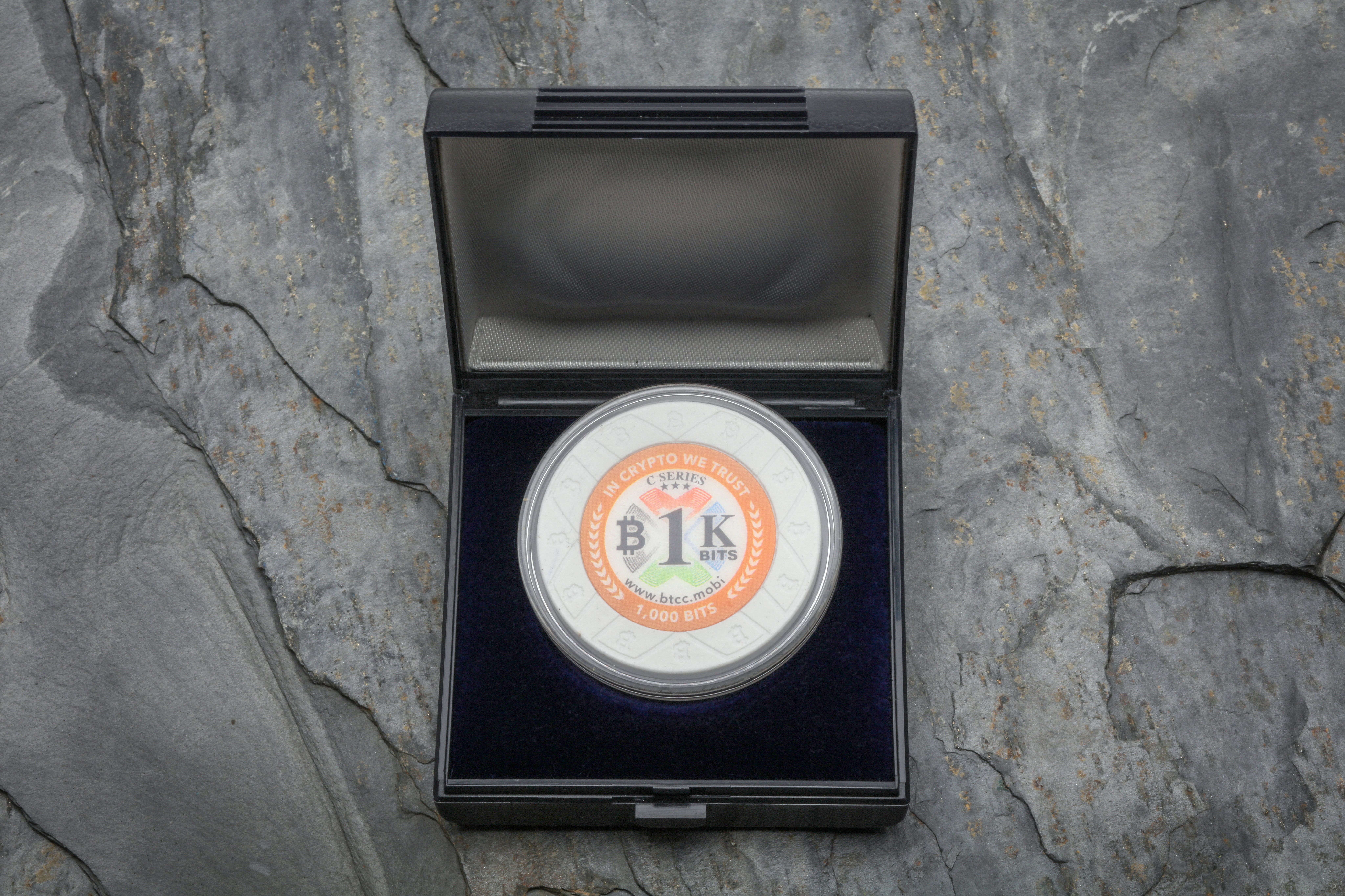 Early Bitcoin Poker Chip Token, c. 2012–2013. Loaded and Gifted by Bobby Lee