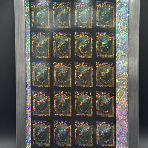 1/2 B23 Shark Card Uncut Sheet by Bitcoin Trading Cards