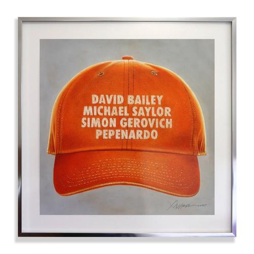 Untitled (Orange Hat ed. DBMSSGP) - Framed Drawing