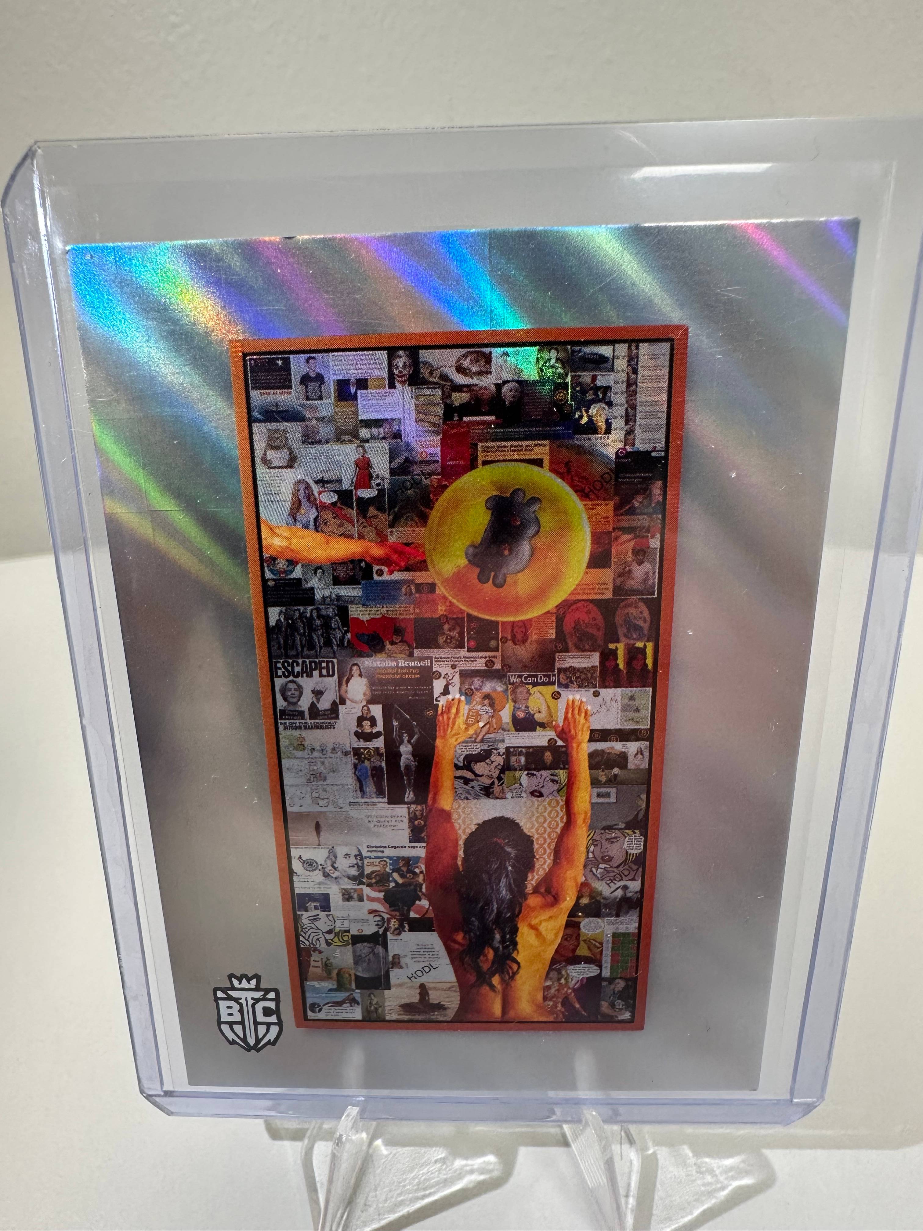 057/210 Rarity S4 Artist Card God Bestows Bitcoin To Adam & Eve