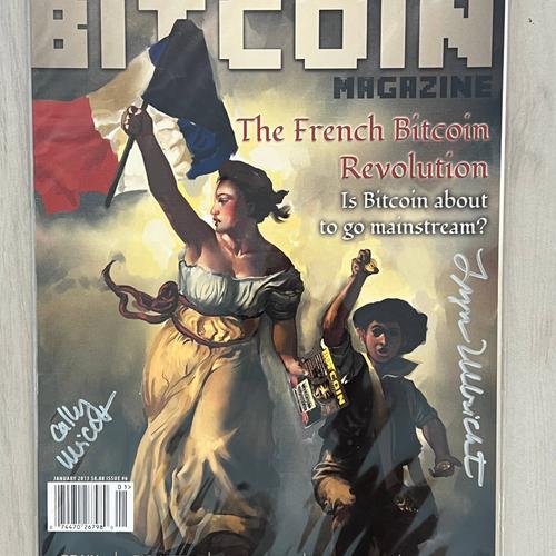 Bitcoin Magazine Issue #6 January 2013 French Bitcoin Revolution Autographed by Lyn & Cally Ulbrciht FREEROSS